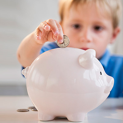 Image result for kid with a piggy bank